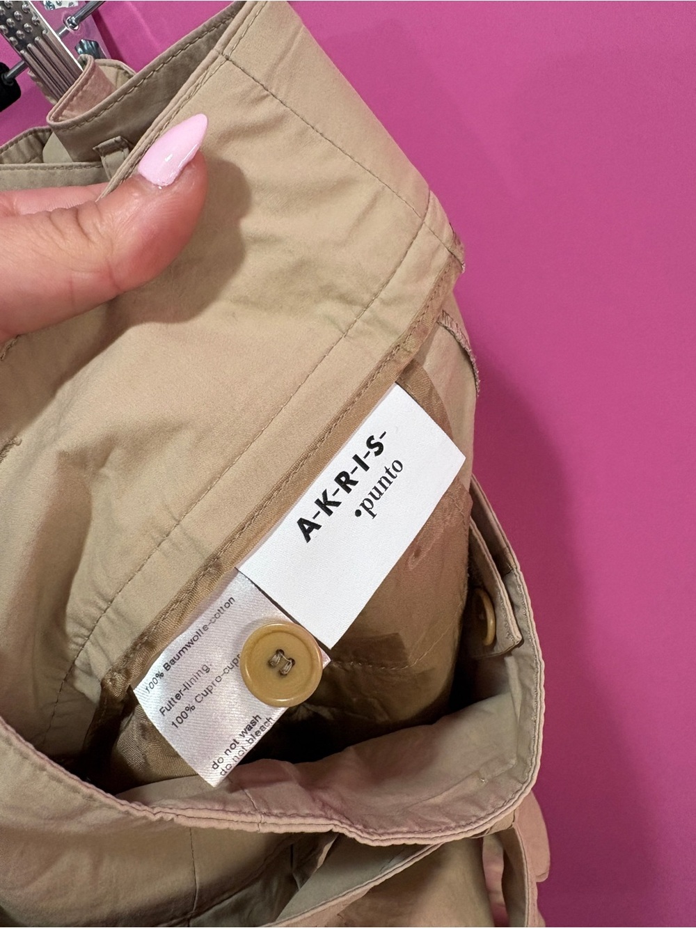 AKRIS PUNTO Belted Pleated Pants Tan - Picture 3 of 6